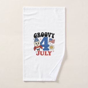 Chemise patriotique de fusée Groovy 4 juillet Desi