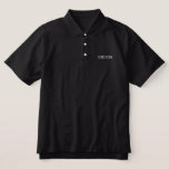 Chemise Polo Classique Mens Groom<br><div class="desc">La chemise de polo classique pour la Groom est montrée en noir avec des lettres brodées blanches. Customisez cet objet ou achetez comme indiqué.</div>