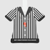 Chemise rayée d'arbitre uniforme ornée (dos)