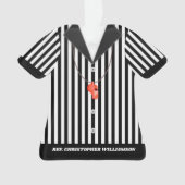Chemise rayée d'arbitre uniforme ornée (devant)