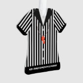 Chemise rayée d'arbitre uniforme ornée (devant)