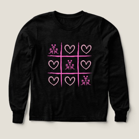 Chemise Rose de la Saint-Valentin Tic-Tac-Toe de C (Motif recto)