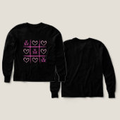 Chemise Rose de la Saint-Valentin Tic-Tac-Toe de C (Motif recto et verso)