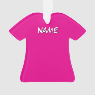Chemise rose personnalisée avec nom