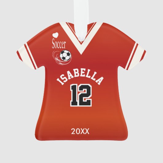 Chemise rouge du football (dos)