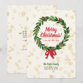 Chemise rouge et verte Noël Faire-part de déménage (Devant / Derrière)