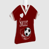 Chemise rouge foncé du football (devant)