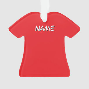 Chemise rouge personnalisée avec nom