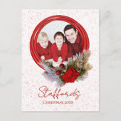 Chemise rouge sur carte postale photo blanche (Devant)