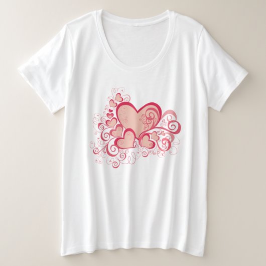Chemise Saint Valentin plus taille (Design devant)