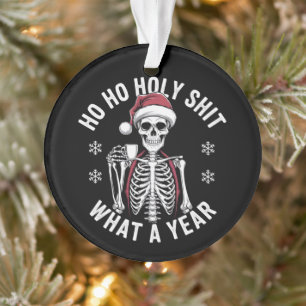 Chemise Sainte Quel An Humour de Noël Squelette