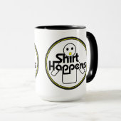 Chemise se passe drôle Mug noir, blanc et jaune (Devant droit)