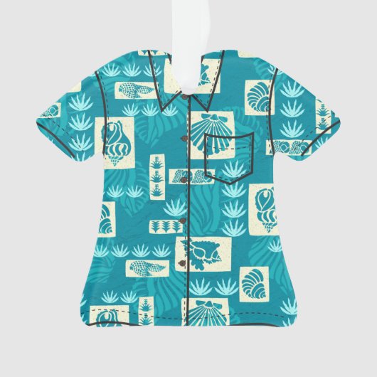 Chemise sous-marine hawaïenne de coquilles de baie (devant)