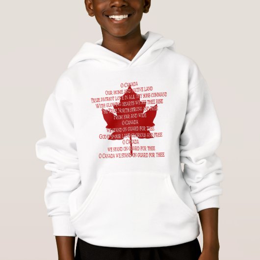Chemise Souvenir Canada Hymne Sweat - shirt à capu (Devant)