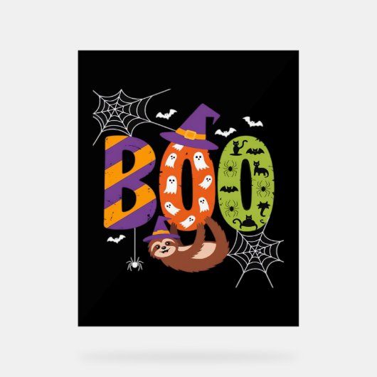 Chemise T Essentielle Halloween Sloth Boo Lazy (Recto)