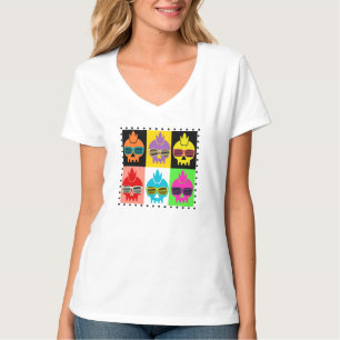 Chemise T-shirt à col en V pour femmes