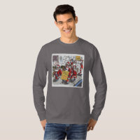 Chemise T-shirt à manches longues grise fumée de g