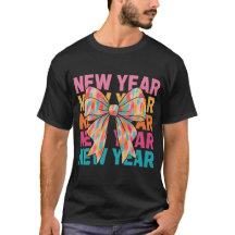 Chemise T-shirt à nœud papillon Nouvel An