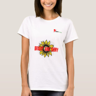 Chemise T-shirt avec citation "Bright and Shiny" T