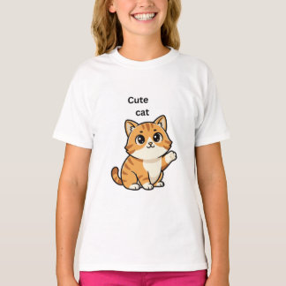 chemise T-shirt avec un design de chat mignon