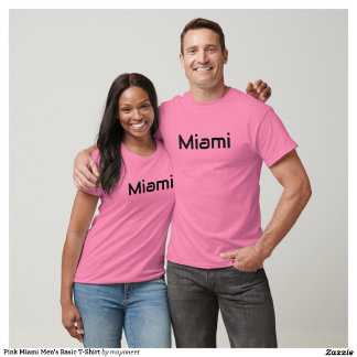 Chemise T-Shirt basique pour hommes de Pink Miami