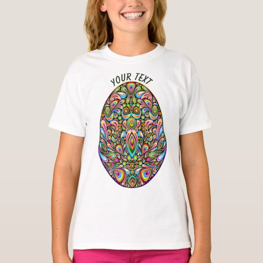Chemise T-shirt bio pour enfants motif œuf de Pâqu (Devant)