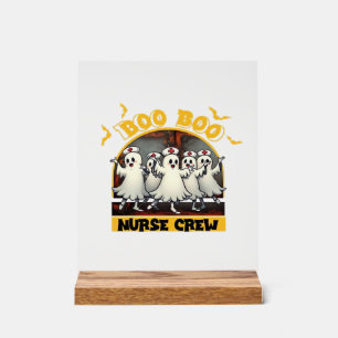 CHEMISE T-SHIRT BOO BOO CREW CLASSIC NURSE HALLOWE