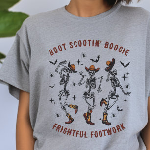 Chemise T-Shirt Boot Skeleton Scootin' Boogie Hall
