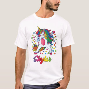 Chemise T-shirt Cadeau Fille Licorne Personnalisé 