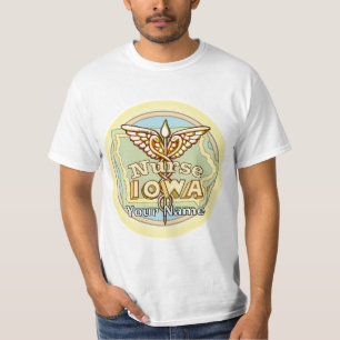 Chemise T-shirt Caducée d'infirmière de l'Iowa