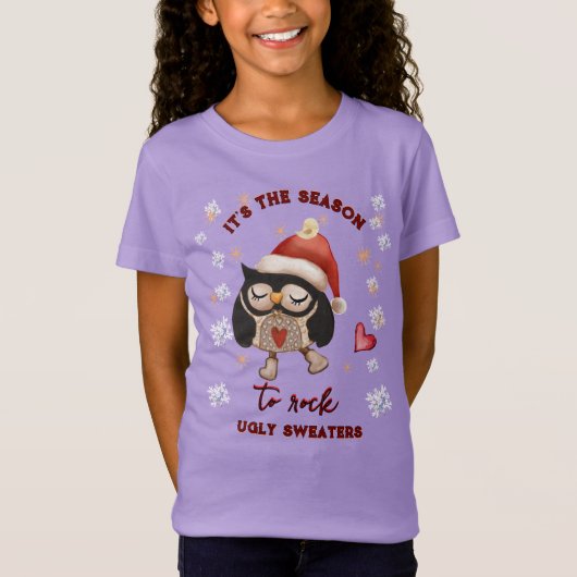 Chemise T-shirt Chouette Fille Chouette (Devant)