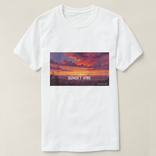 CHEMISE T-SHIRT COUCHER DE SOLEIL (Design devant)