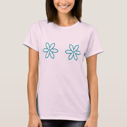 Chemise T-Shirt de base pour femmes Rosebuds (Devant)