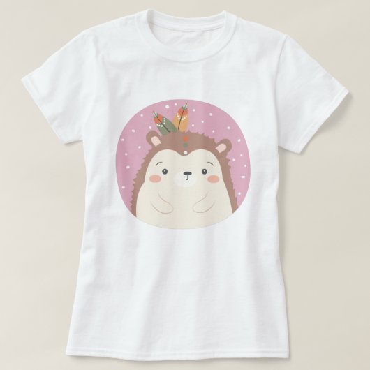 Chemise T-Shirt de Hérisson mignon (Design devant)