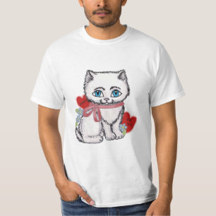 Chemise T-shirt de la Saint-Valentin avec un chato