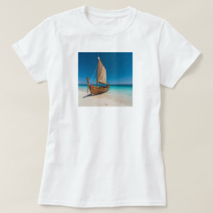 Chemise T-shirt de voilier de plage tropicale Oc