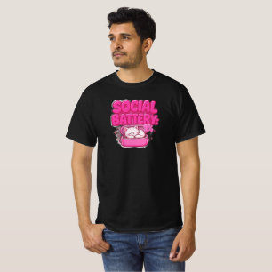 Chemise T-shirt drôle de chat introverti Social Ba