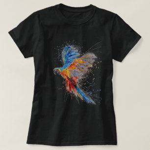 Chemise T-Shirt en Aquarelle de perroquet