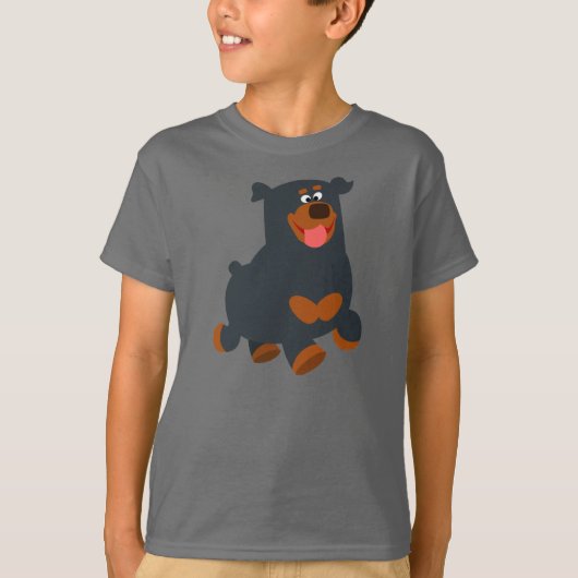 Chemise T-shirt enfant Rottweiler de dessin animé (Devant)
