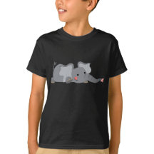 Chemise T-shirt Enfants Sneaky Elephant Carton mig