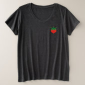 Chemise T-shirt femme fraise plus taille (Design devant)