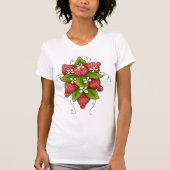 Chemise T-Shirt femme Fraises et fleurs (Devant)