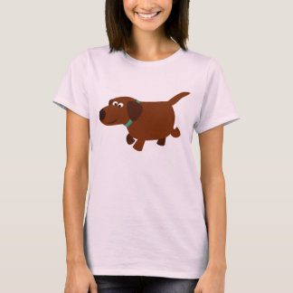 Chemise T-shirt femme Labrador au chocolat au dess