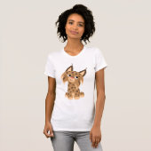 Chemise T-Shirt Femme Lynx Cartoon (Devant entier)