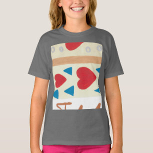 Chemise T-shirt fille à manches courtes Love Path