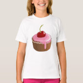 Chemise T-shirt Filles Cupcake Cerise (Devant)