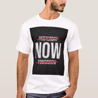 CHEMISE T-SHIRT IMPRIMÉE AVEC TEXTE HIER AUJOURD'H