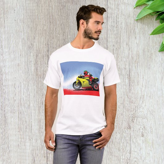 Chemise T-Shirt Jaune pour moto