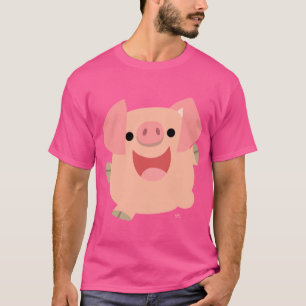 Chemise T-shirt Joyeux Cartoon Cochon
