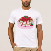 Chemise T-Shirt Mens Pancakes Fraise (Devant)